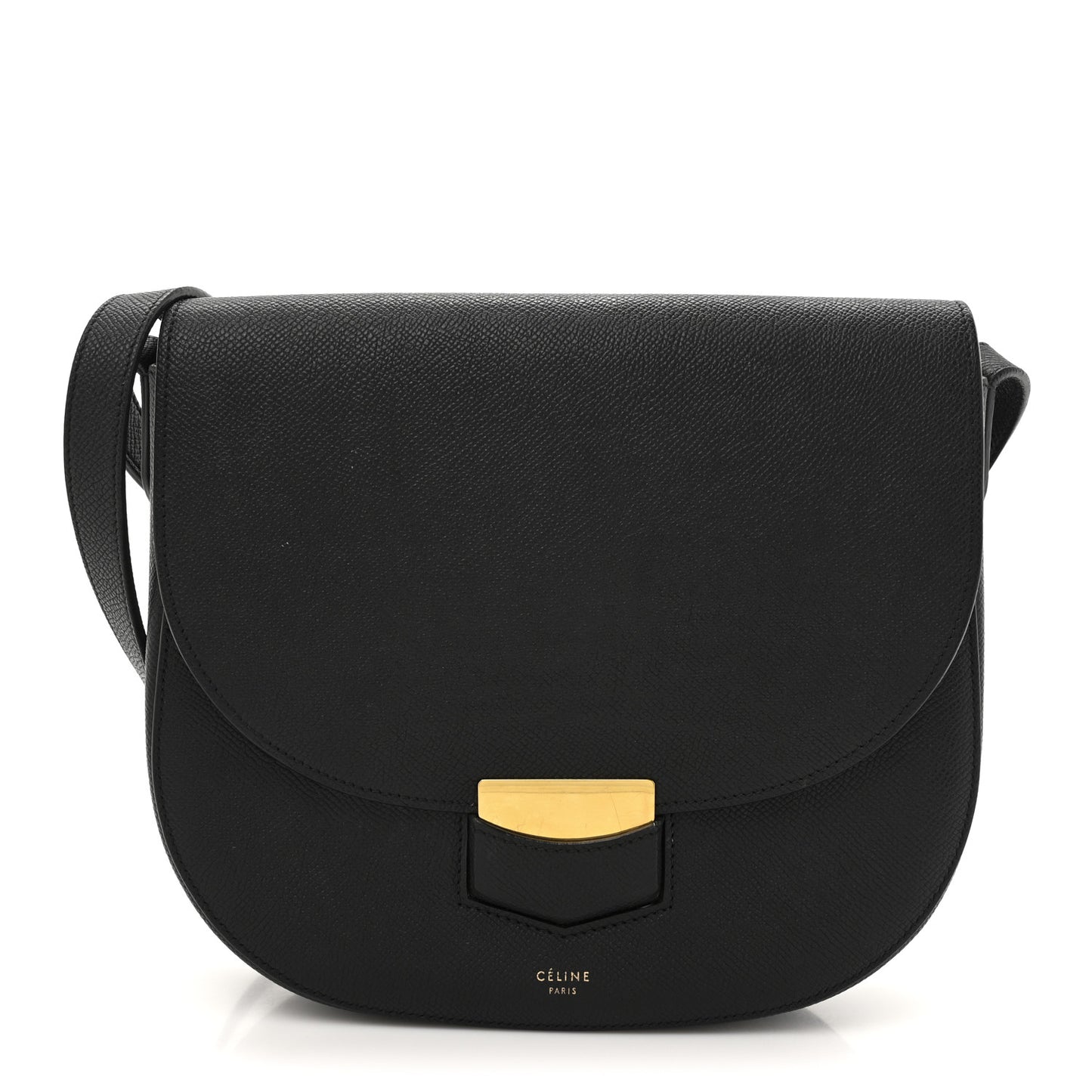 Grained Calfskin Small Trotteur Black