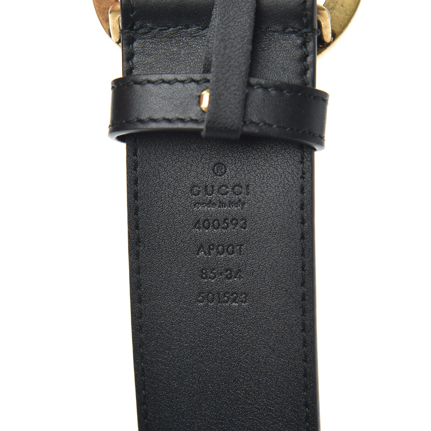 Gucci Calfskin Double G 40mm Belt 85 34 Black 5 of 5
