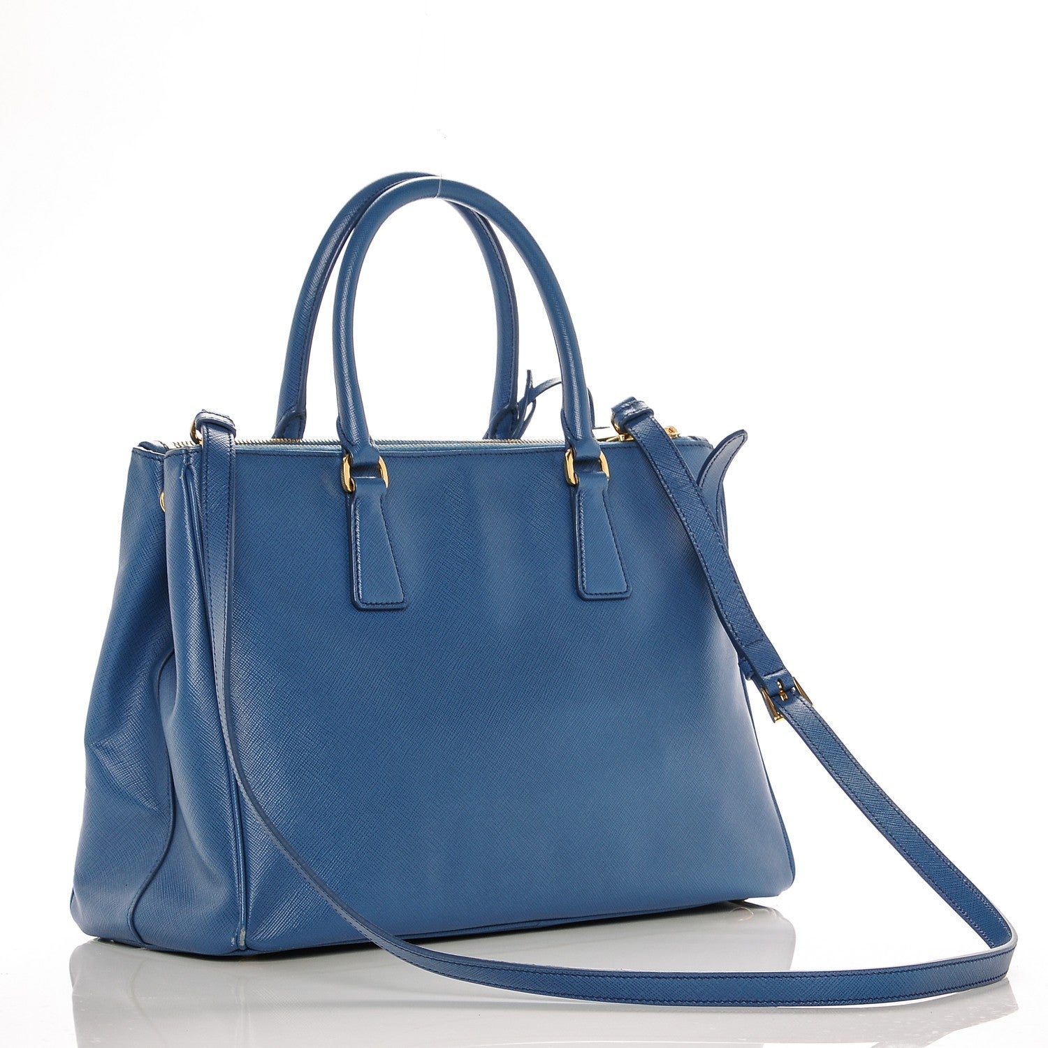 Prada Saffiano Medium Galleria Double Zip Tote Cobalto 3 of 11