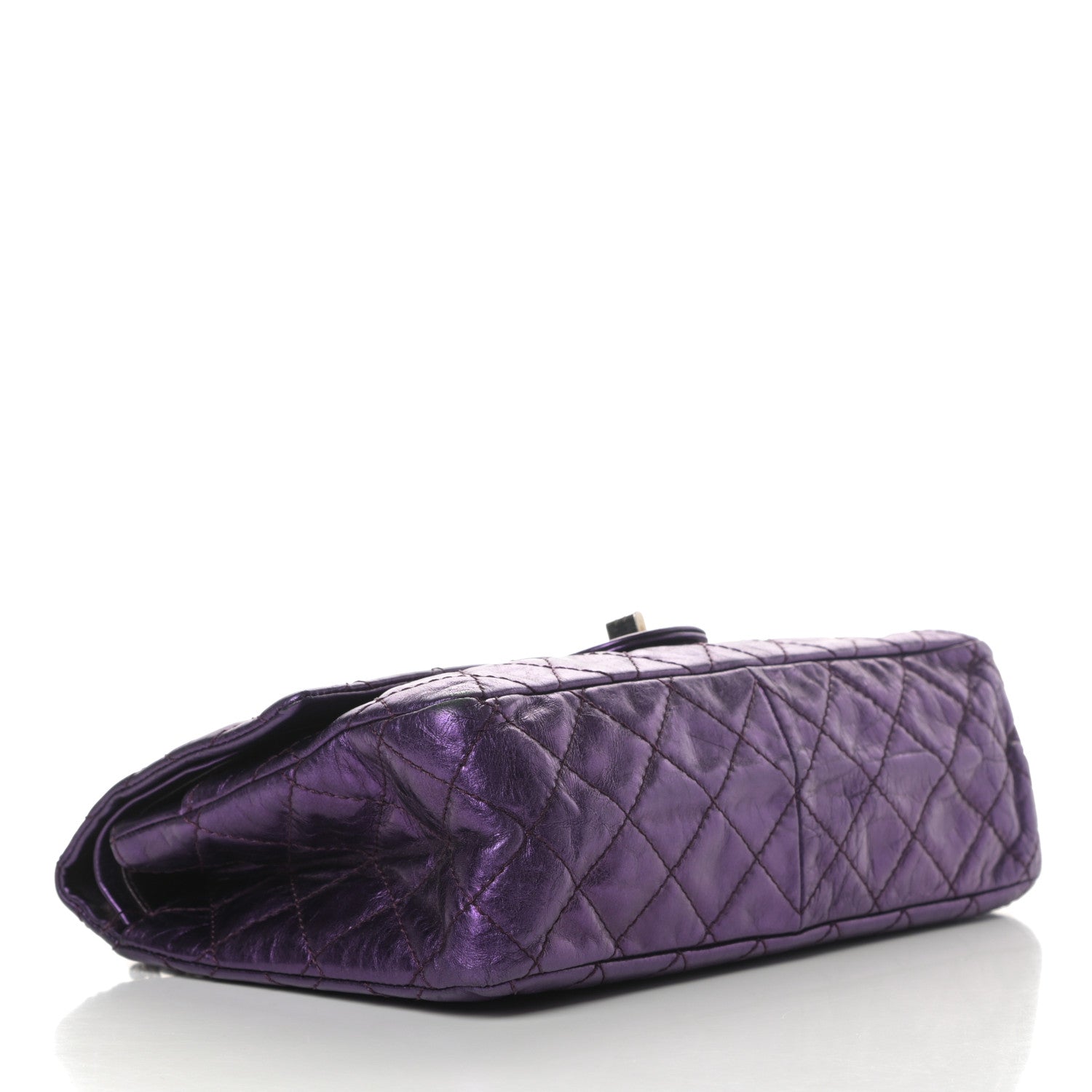 Chanel Metallic Aged Calfskin Quilted 2.55 Reissue 226 Flap Purple 4 of 15