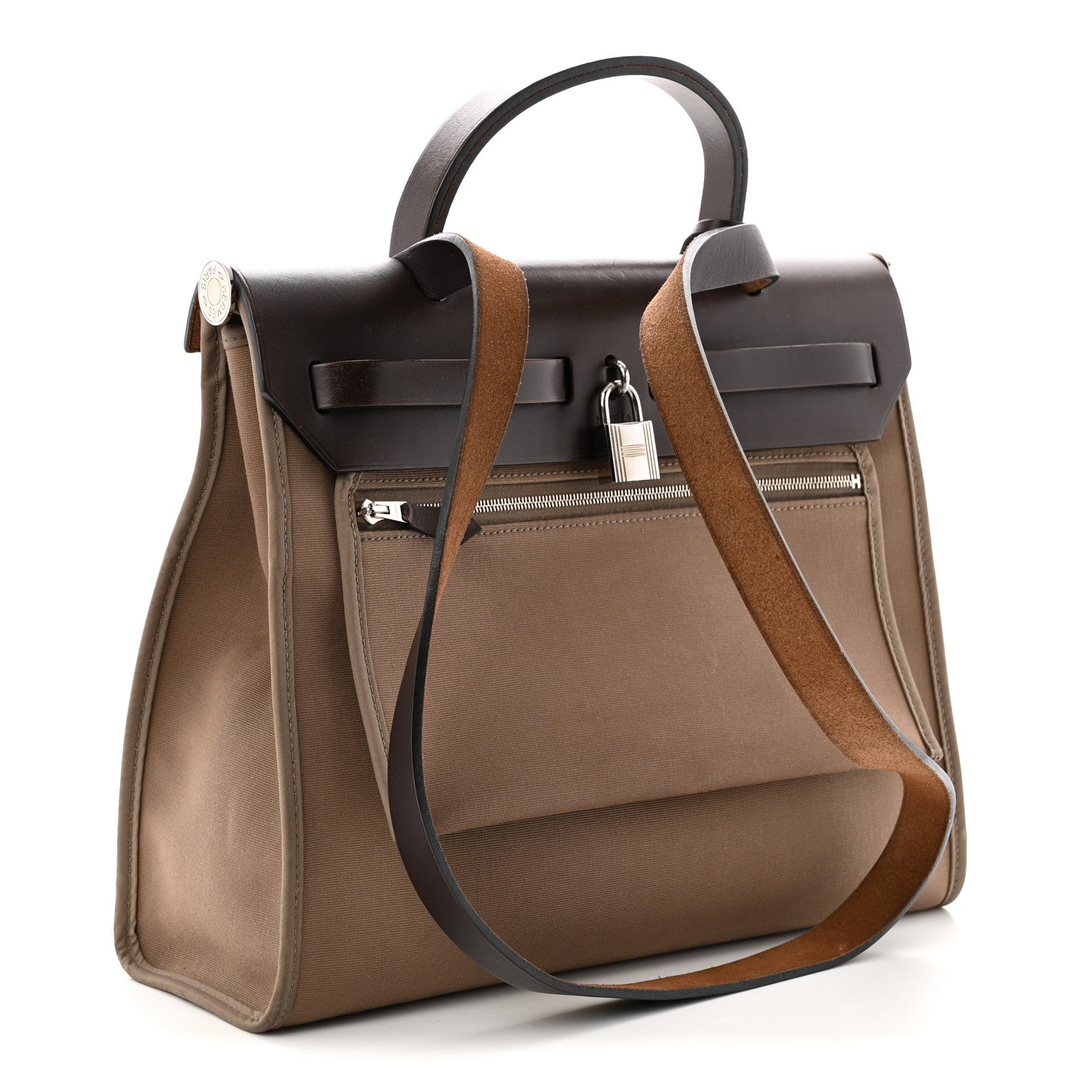 Hermes Vache Hunter Toile Herbag Zip 31 PM PM Etoupe Ebene 4 of 11