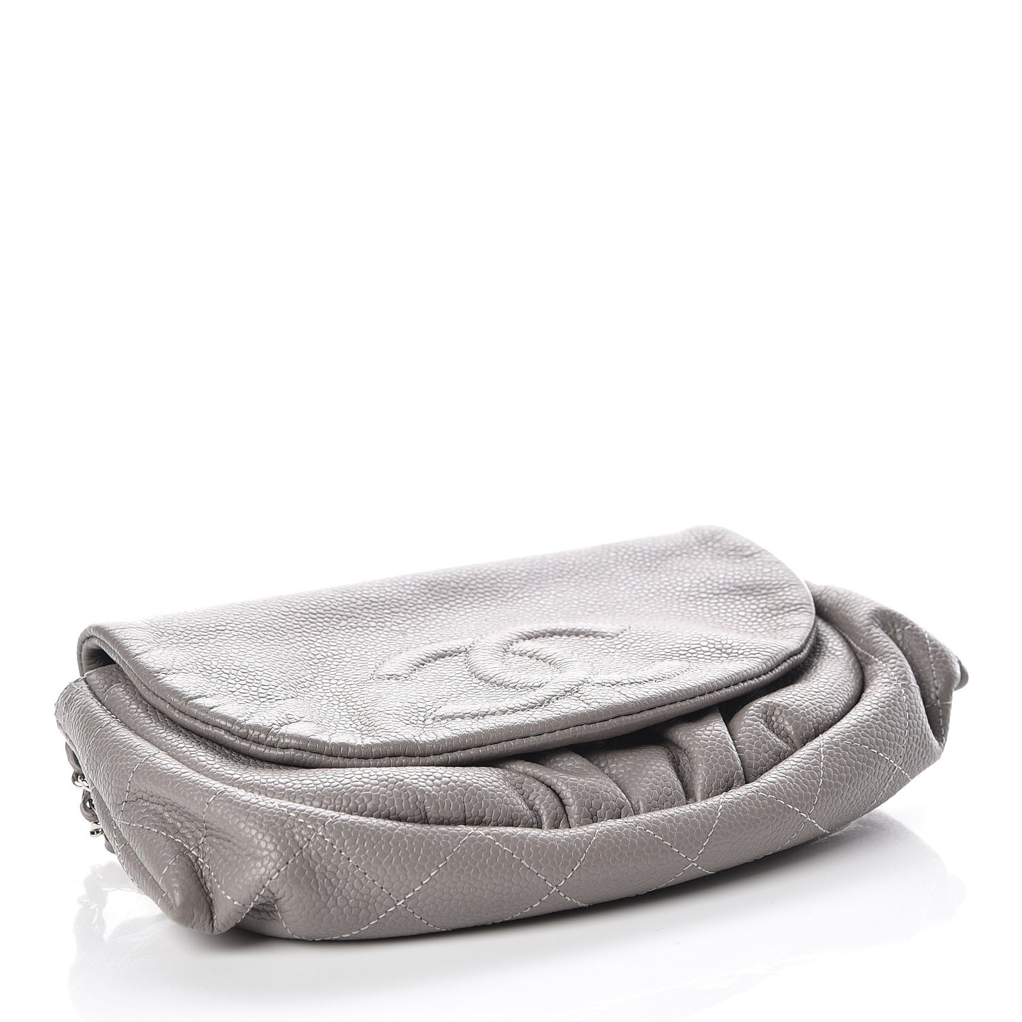 Caviar Half Moon Wallet On Chain WOC Light Grey