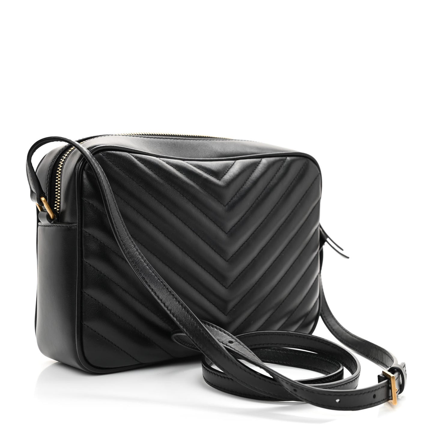 Calfskin Matelasse Monogram Lou Camera Bag Black