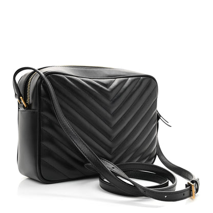 Saint Laurent Calfskin Matelasse Monogram Lou Camera Bag Black 3 of 8