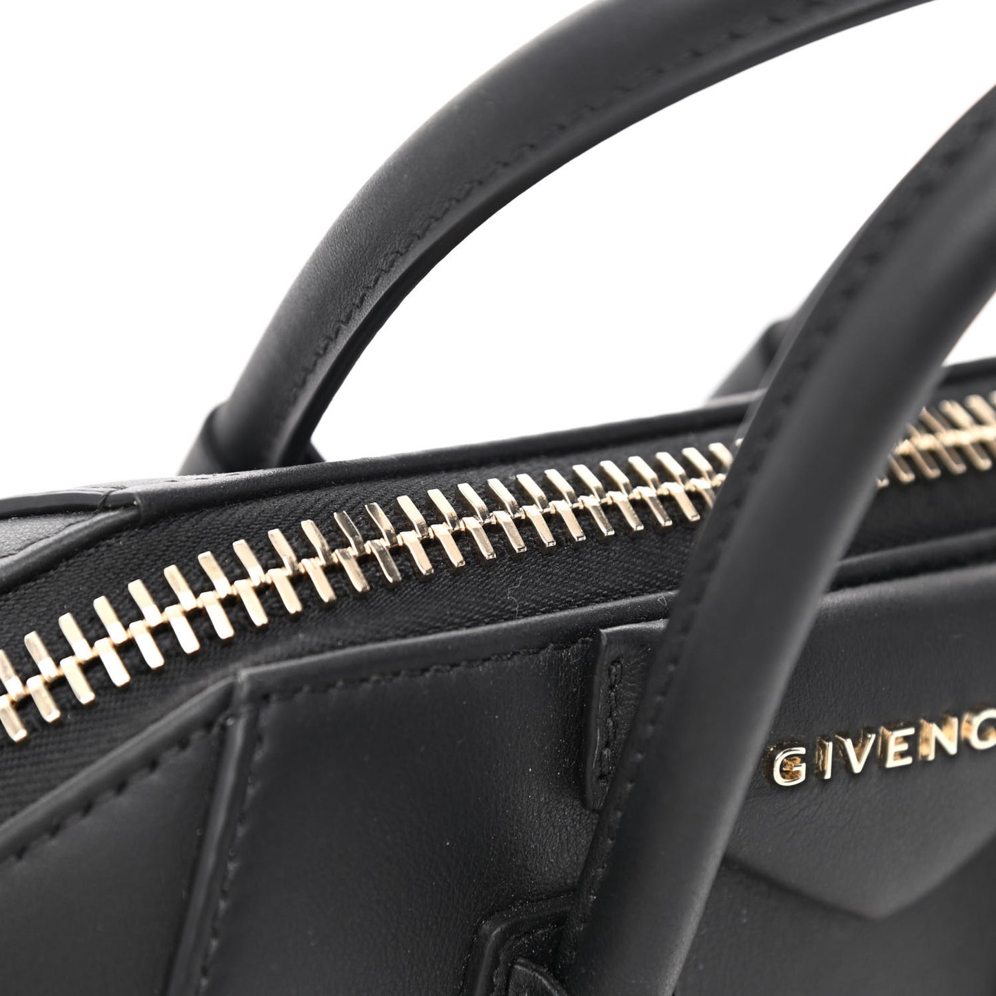 Smooth Calfskin Triangle Studded Mini Antigona Black