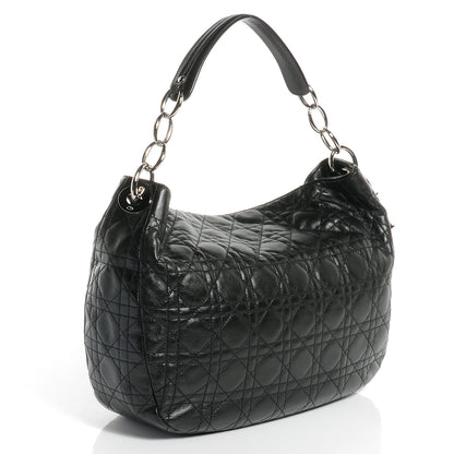 Christian Dior Lambskin Cannage Medium Dior Soft Hobo Black 3 of 8