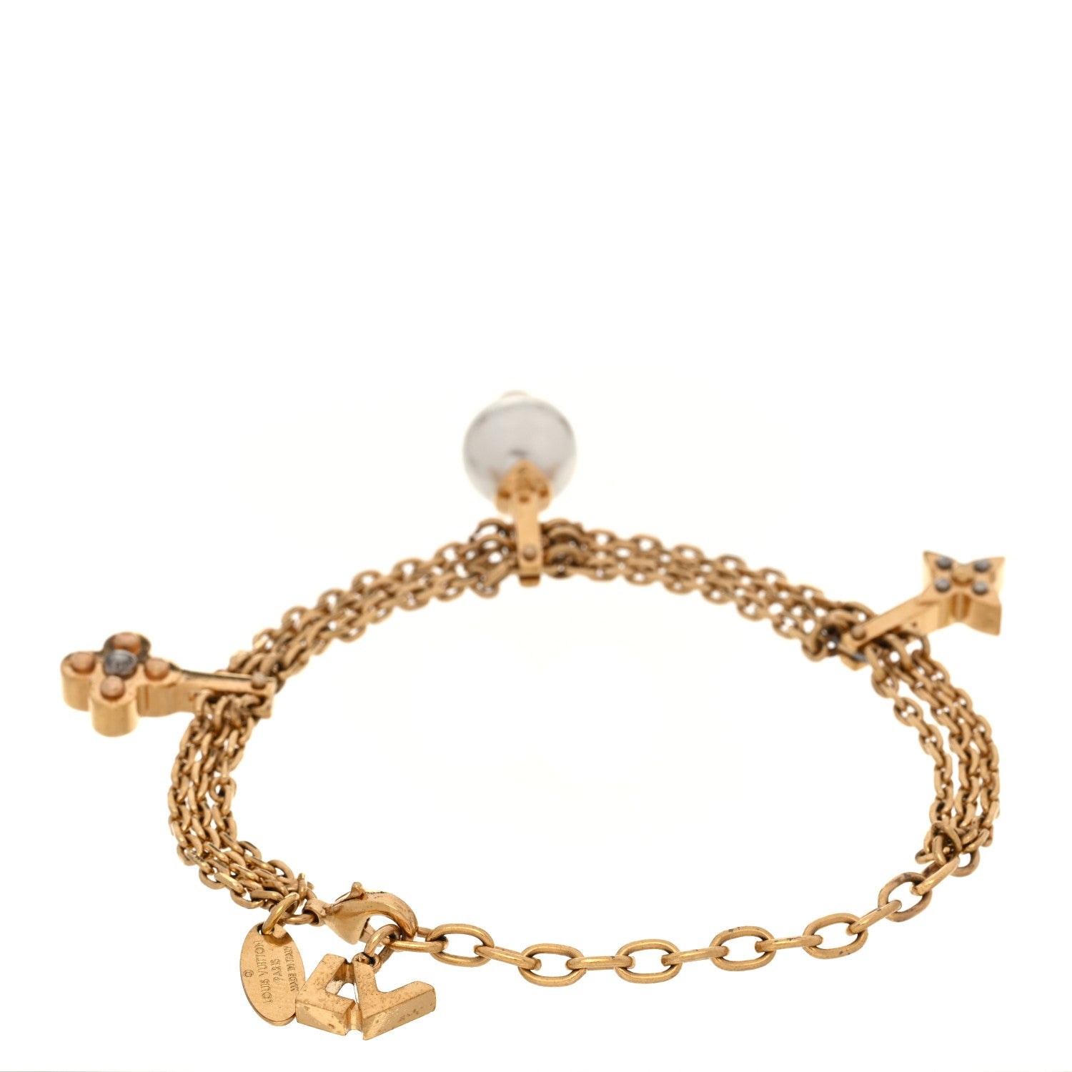 Louis Vuitton Pearl Charmy Bracelet Gold 3 of 6