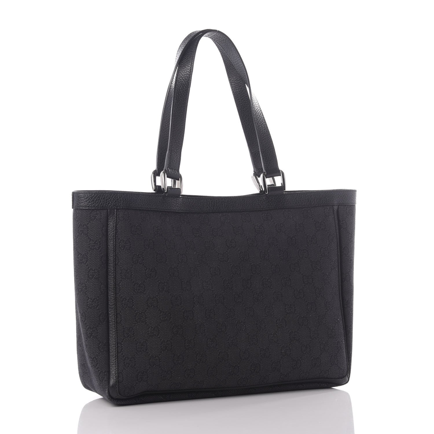 Gucci Monogram Abbey D Ring Tote Black 2 of 9