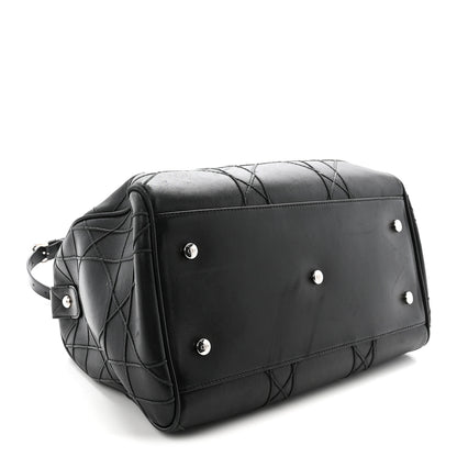 Christian Dior Lambskin Cannage Granville Polochon Black 4 of 10
