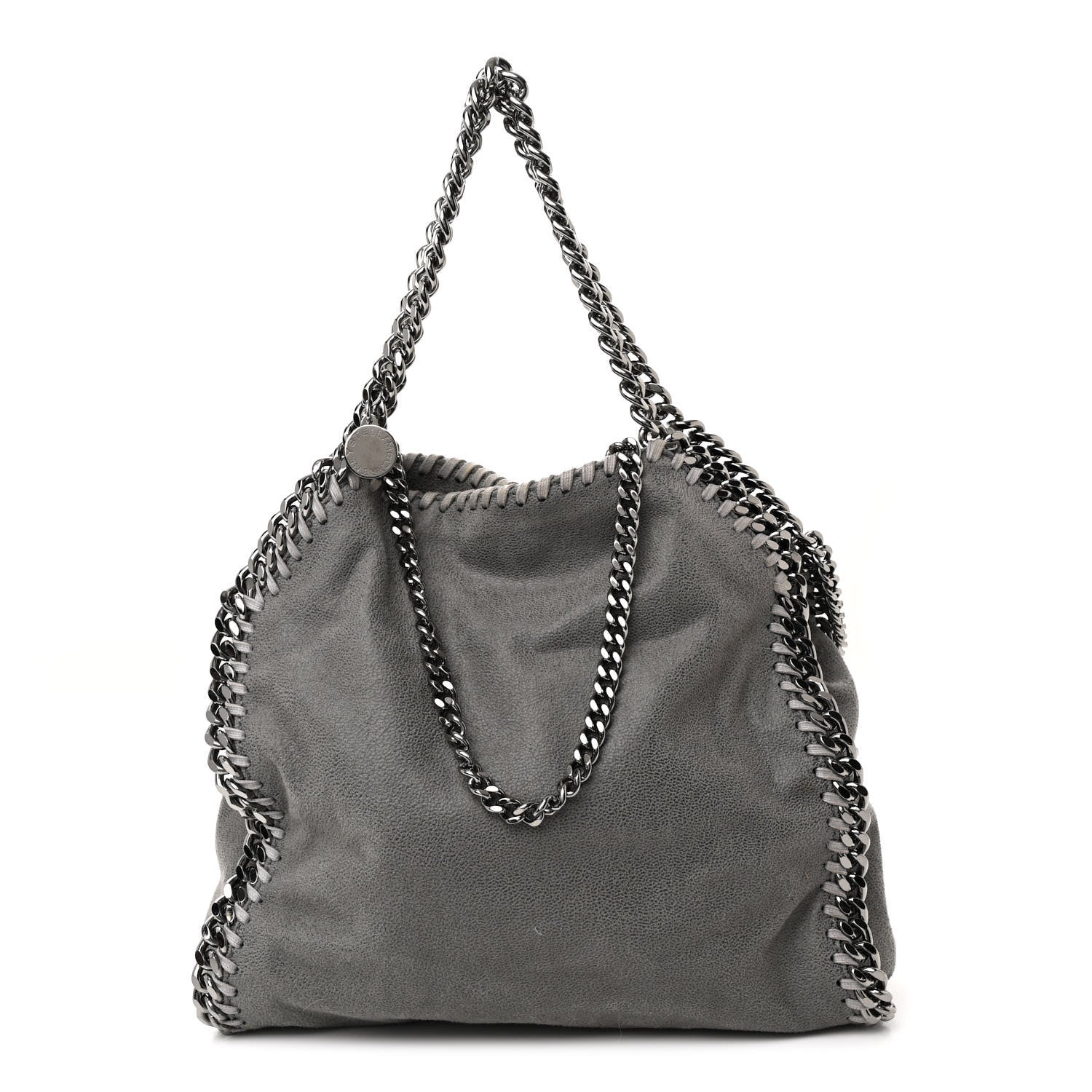Stella McCartney Shaggy Deer Mini Falabella Fold Over Tote Light Grey 1 of 10