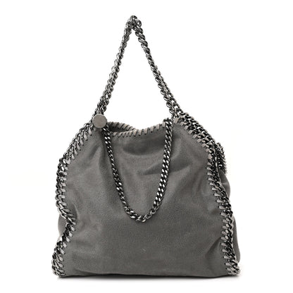Stella McCartney Shaggy Deer Mini Falabella Fold Over Tote Light Grey 1 of 10