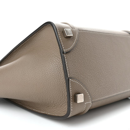 Celine Drummed Calfskin Micro Luggage Souris 10 of 11