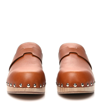 Hermes Calfskin Calya Mules 37 Naturel 2 of 10
