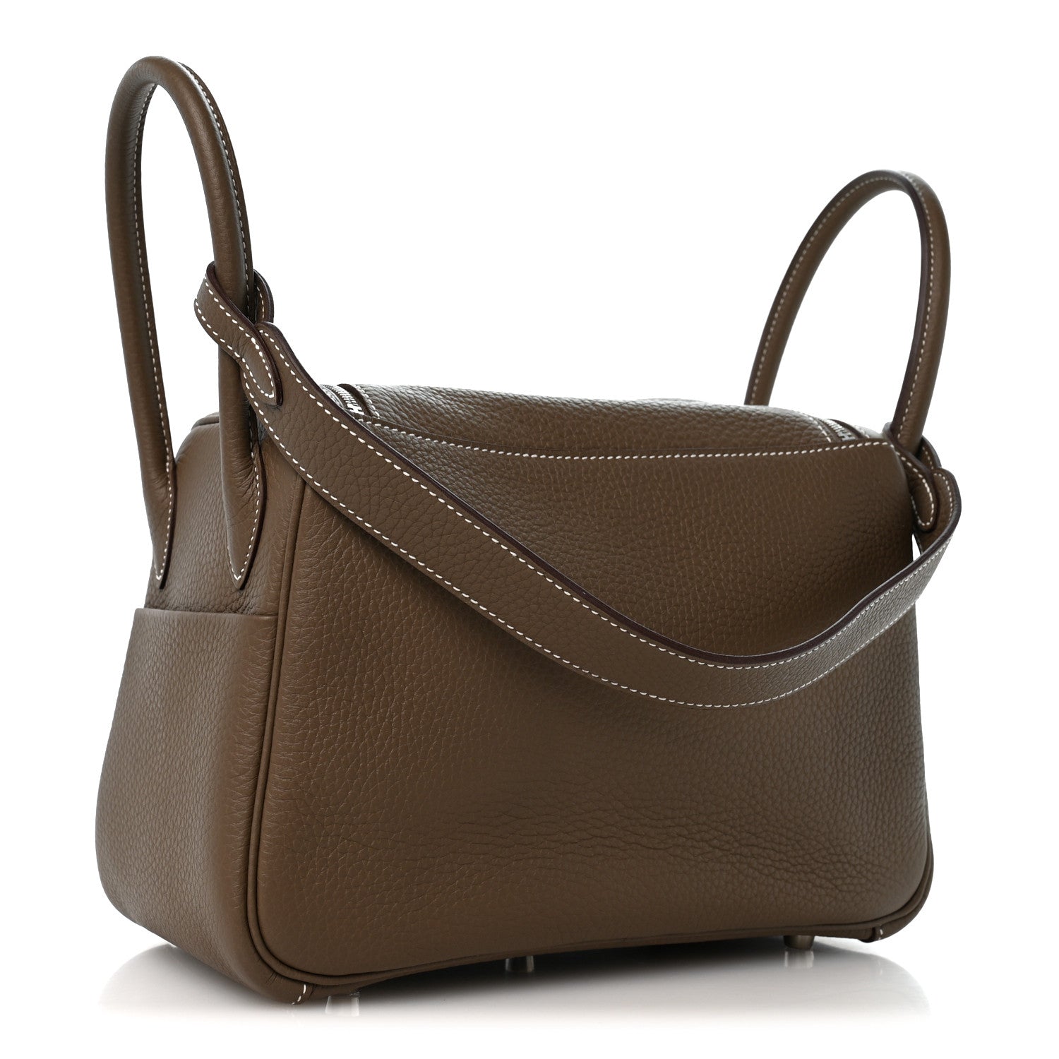 Hermes Taurillon Clemence Lindy 26 Etoupe 2 of 9