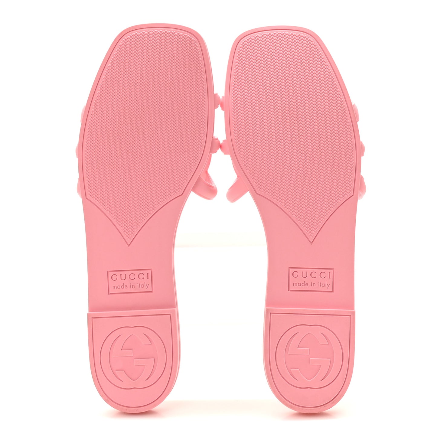 Rubber Interlocking G Womens Slide Sandals 37 Wild Rose