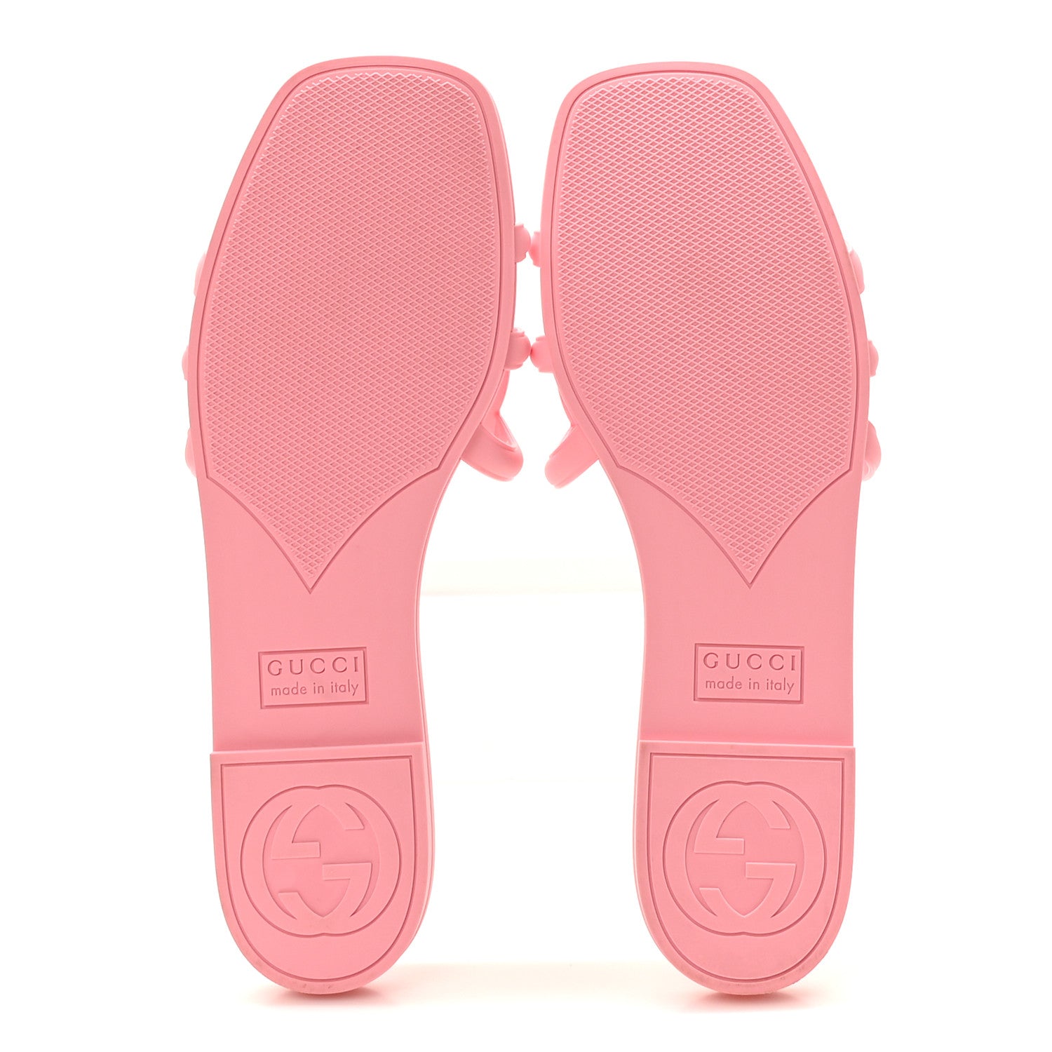Gucci Rubber Interlocking G Womens Slide Sandals 37 Wild Rose 6 of 10
