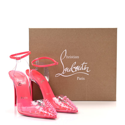 Christian Louboutin PVC Specchio Spikoo 100 Pumps 37 Version Fluo Pink 8 of 8
