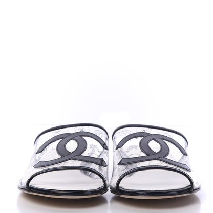 Chanel PVC Fantasy Patent CC Mules 38.5 Black 2 of 11