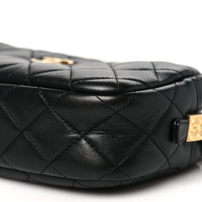 Chanel Lambskin Quilted Small Timeless Camera Case Black 10 of 10
