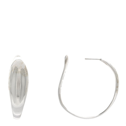 Tiffany Sterling Silver Elsa Peretti Large Sculptural Hoop Earrings 1 of 4