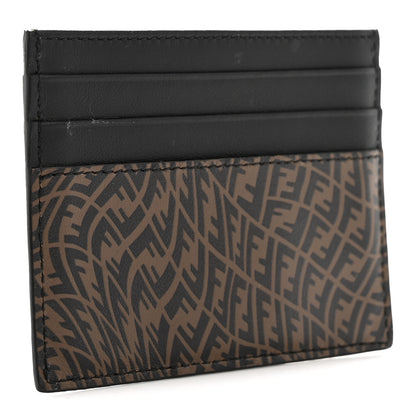 Fendi X SARAH COLEMAN Vitello Grace Light Micro FF Vertigo Embossed Card Holder Maya Black 3 of 6