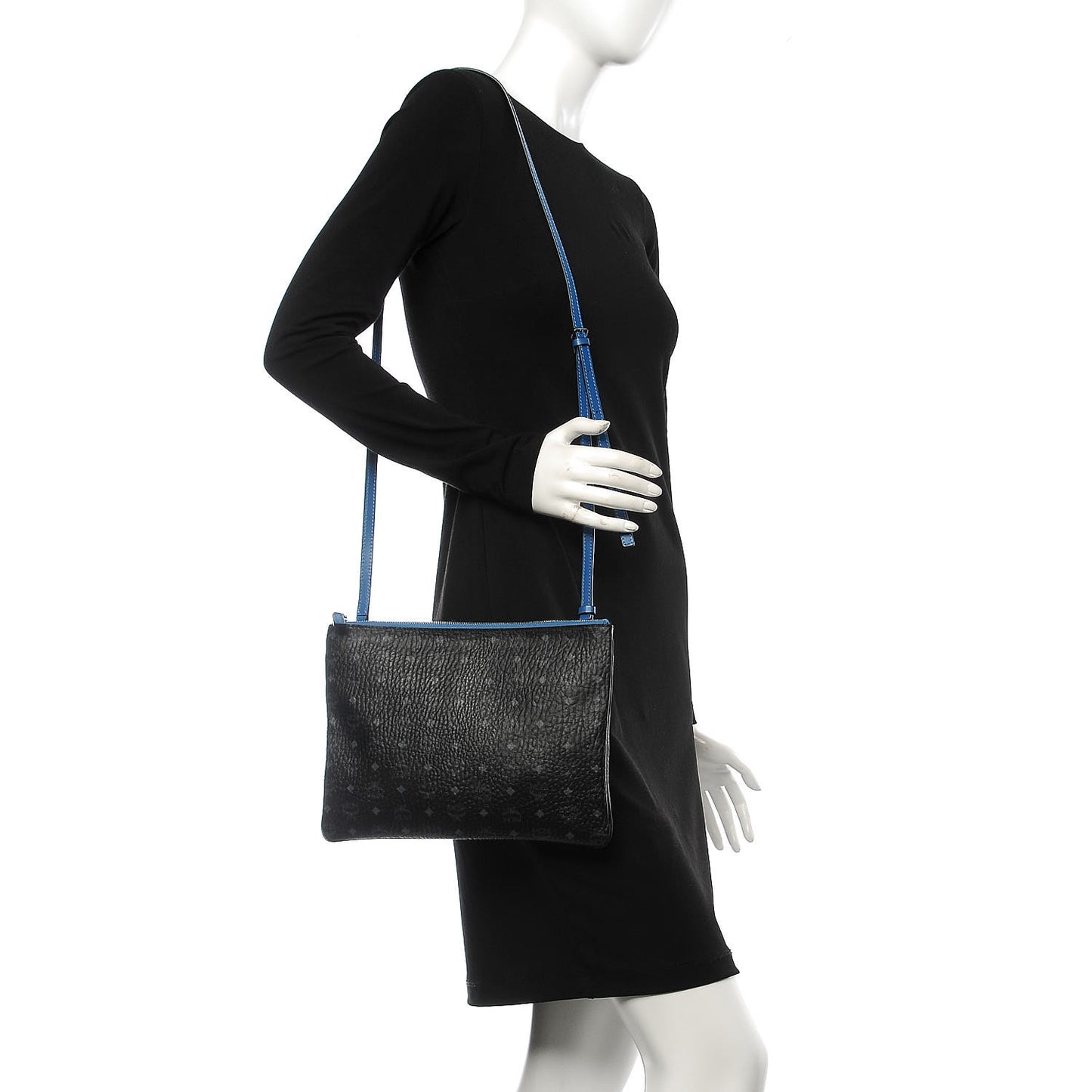 Visetos Medium Crossbody Pouch Black