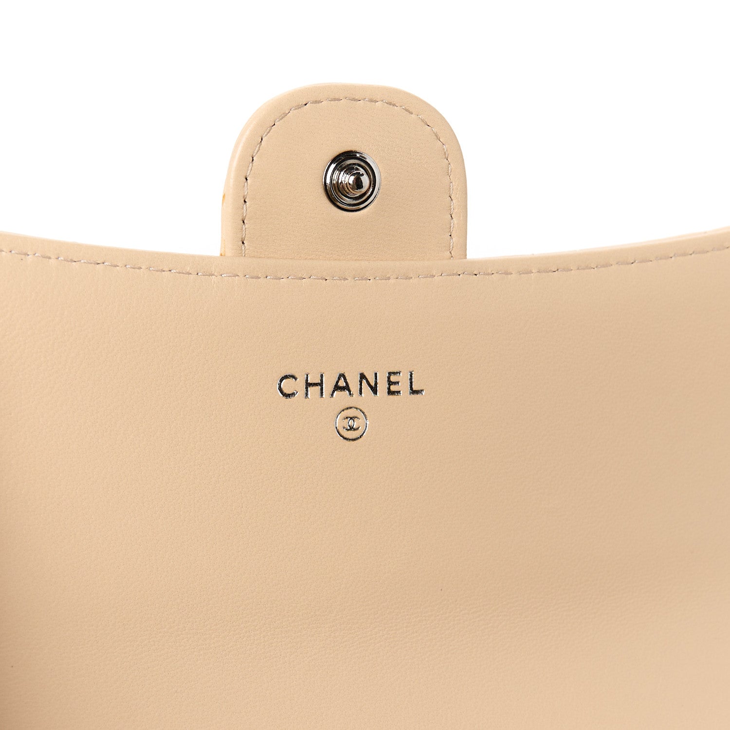 Chanel Lambskin Quilted CC Large Gusset Flap Wallet Beige 6 of 10