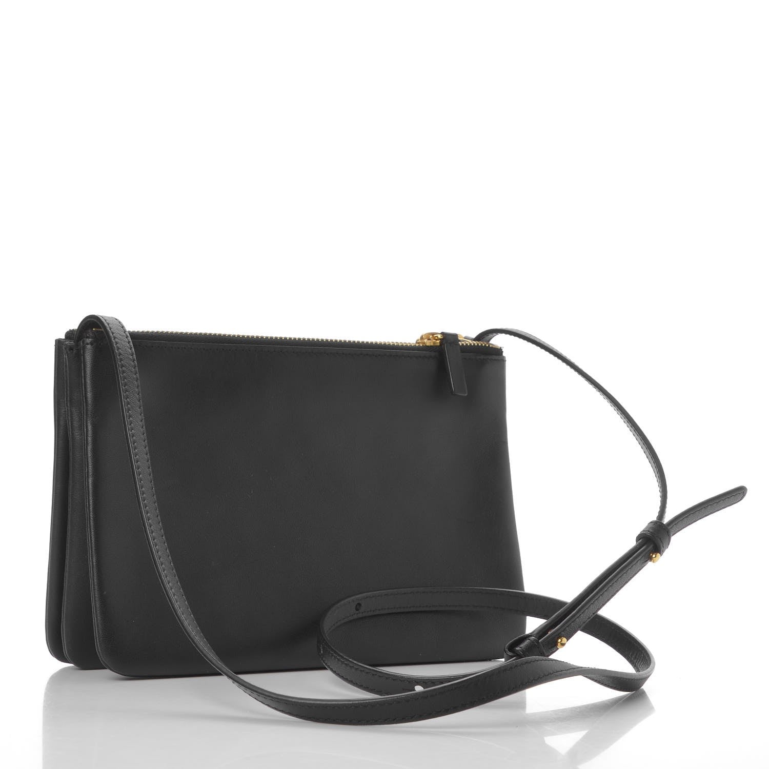 Celine Lambskin Small Trio Crossbody Bag Black 3 of 9