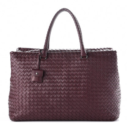 Bottega Veneta Nappa Intrecciato Brick Tote Aubergine 1 of 6