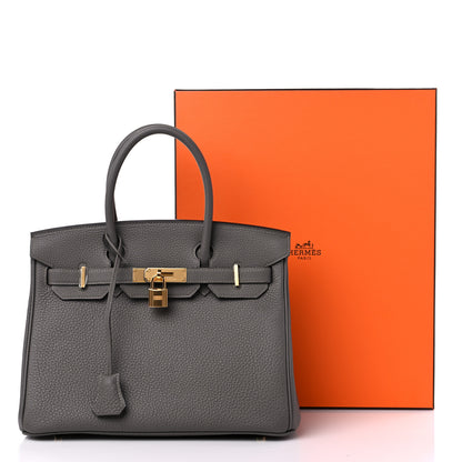 Hermes Togo BIRKIN 30 Gris Meyer 12 of 12