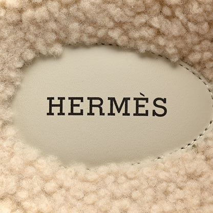 Hermes Woolskin Womens Chypre Sandals 40 Ecru 7 of 9