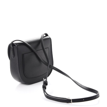Celine Shiny Textured Calfskin Small Trotteur Black 3 of 8