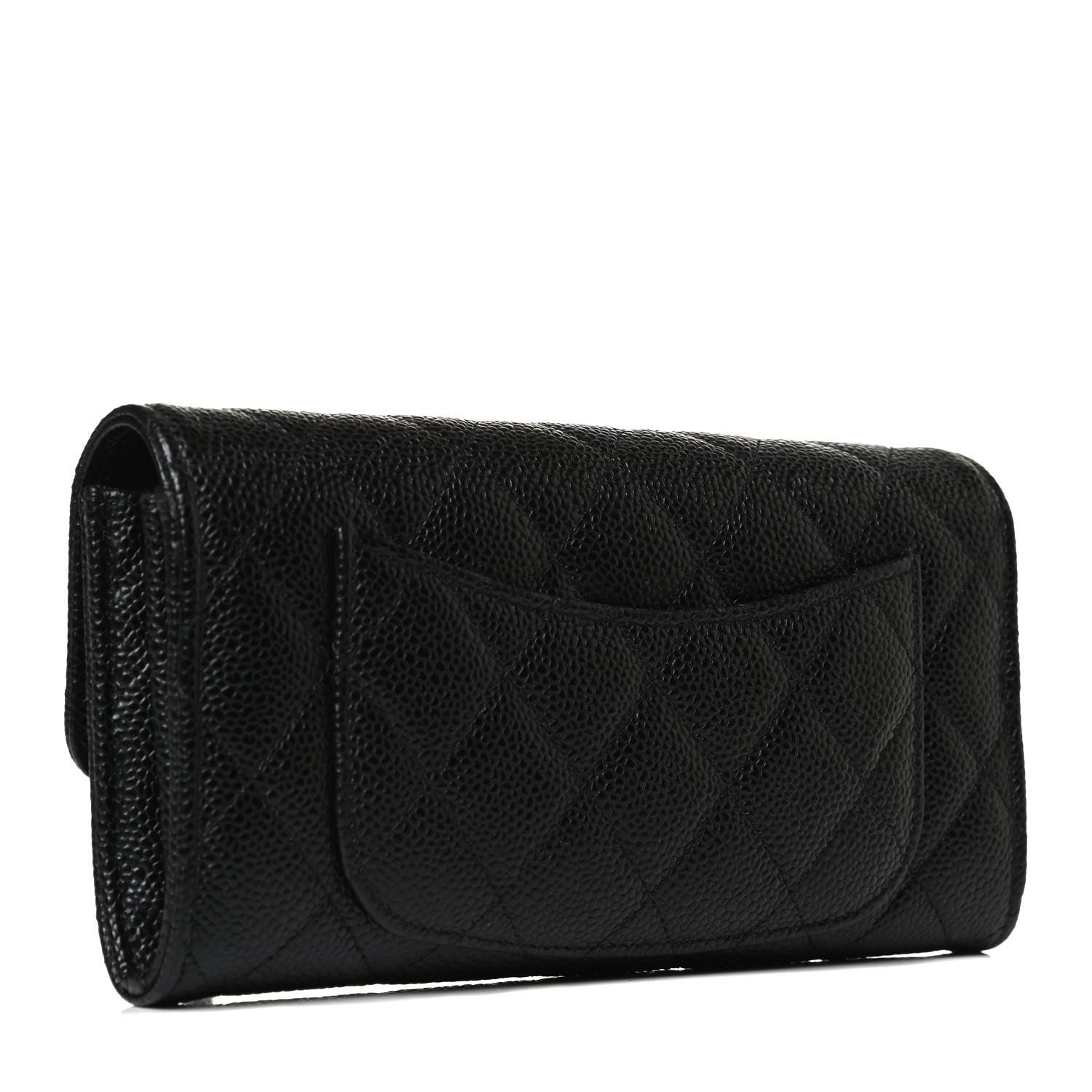 Chanel Caviar Quilted Large Gusset Flap Wallet Black 5 of 22