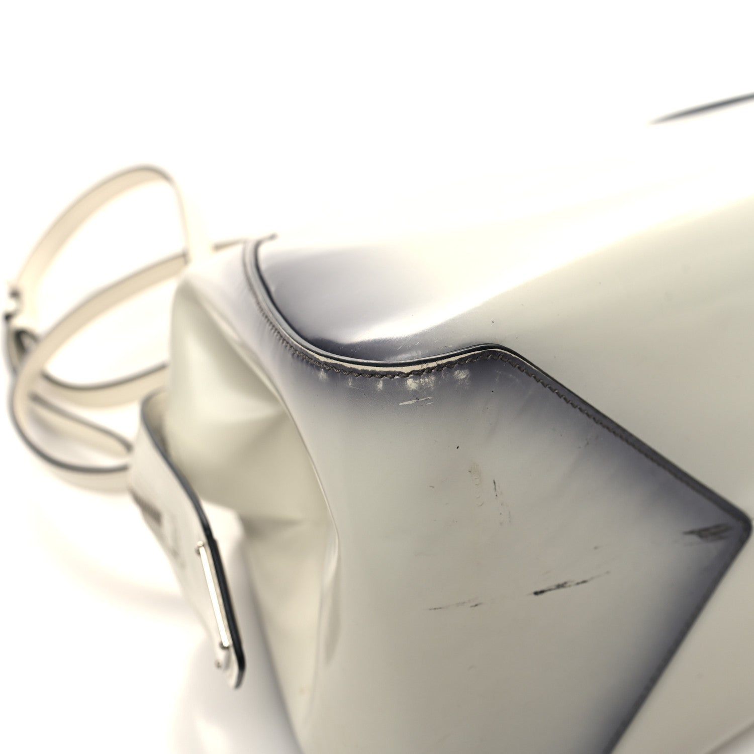 Prada Spazzolato Large Supernova Handbag White Sfumato 11 of 16