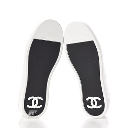 Chanel Calfskin CC Sneakers 36.5 Black White 7 of 8