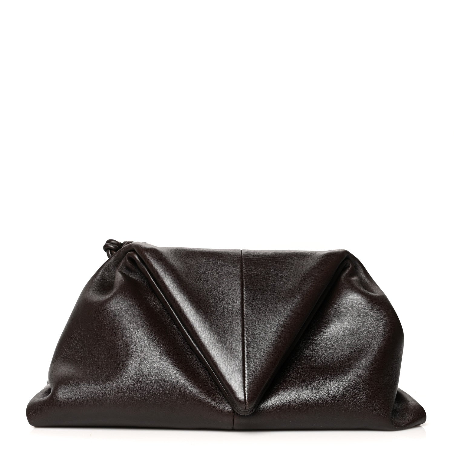 Bottega Veneta Lambskin BV Trine Clutch Fondente 1 of 9
