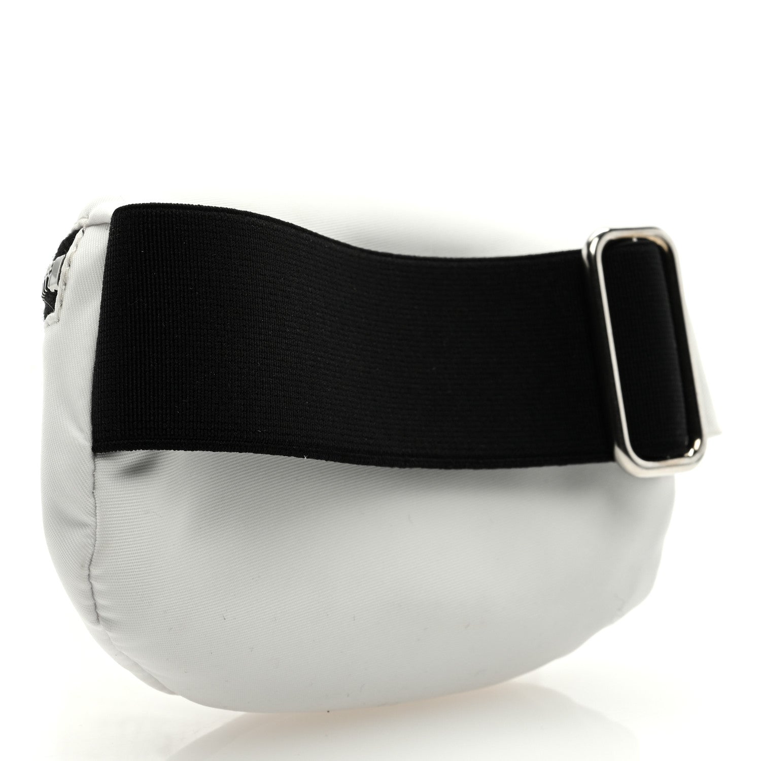 Prada Tessuto Nylon Travel Saffiano Metal Triangle Logo Mini Arm Pouch White 3 of 6