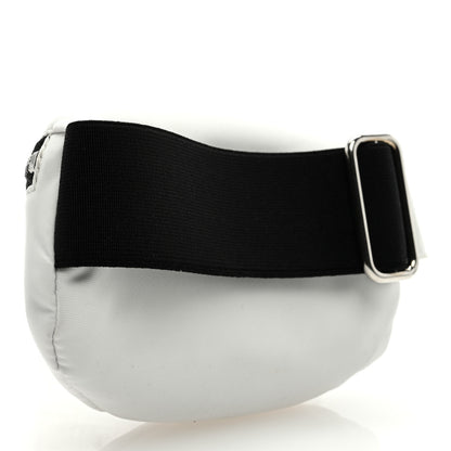 Prada Tessuto Nylon Travel Saffiano Metal Triangle Logo Mini Arm Pouch White 3 of 6