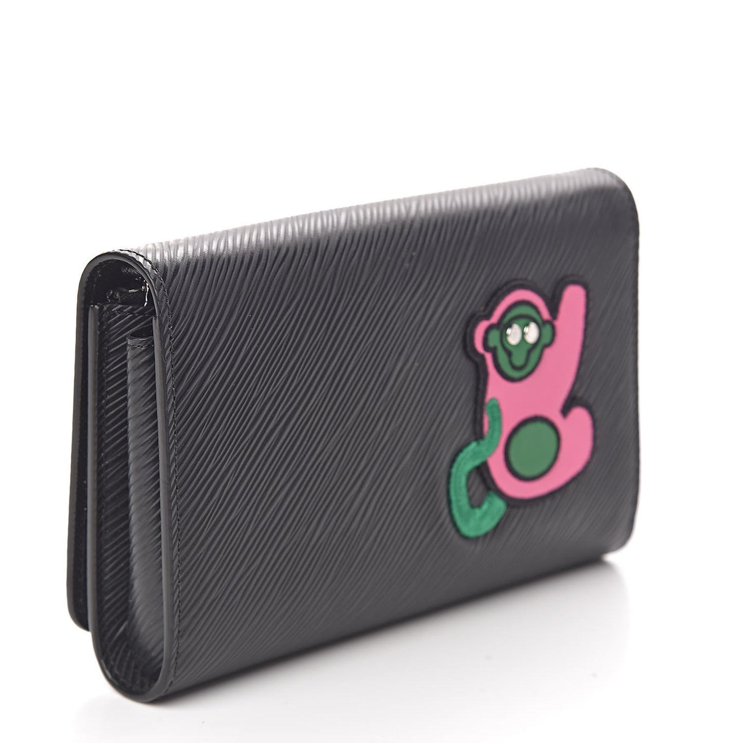 Epi LV Stories Twist Chain Wallet Black