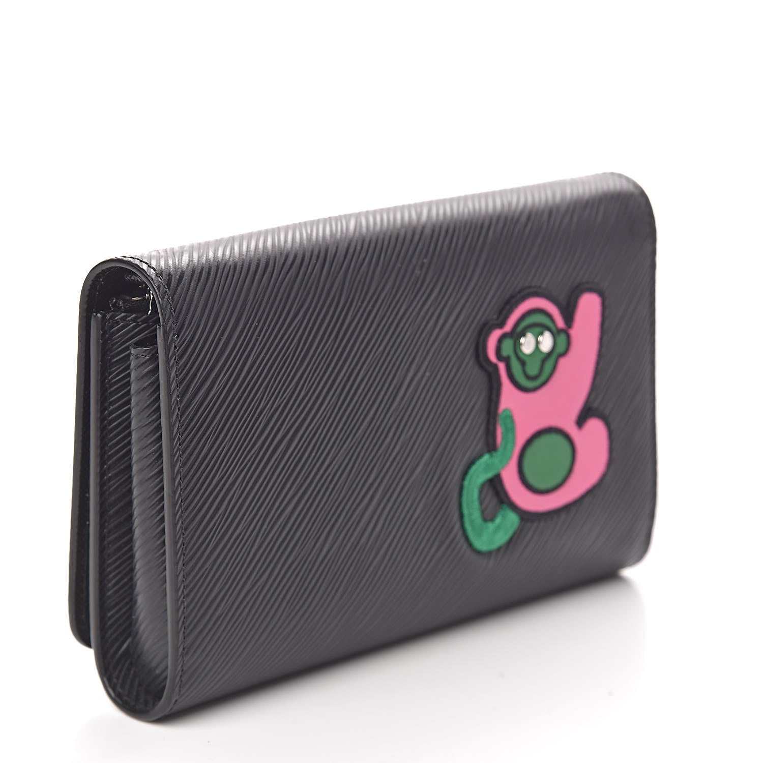 Louis Vuitton Epi LV Stories Twist Chain Wallet Black 3 of 7