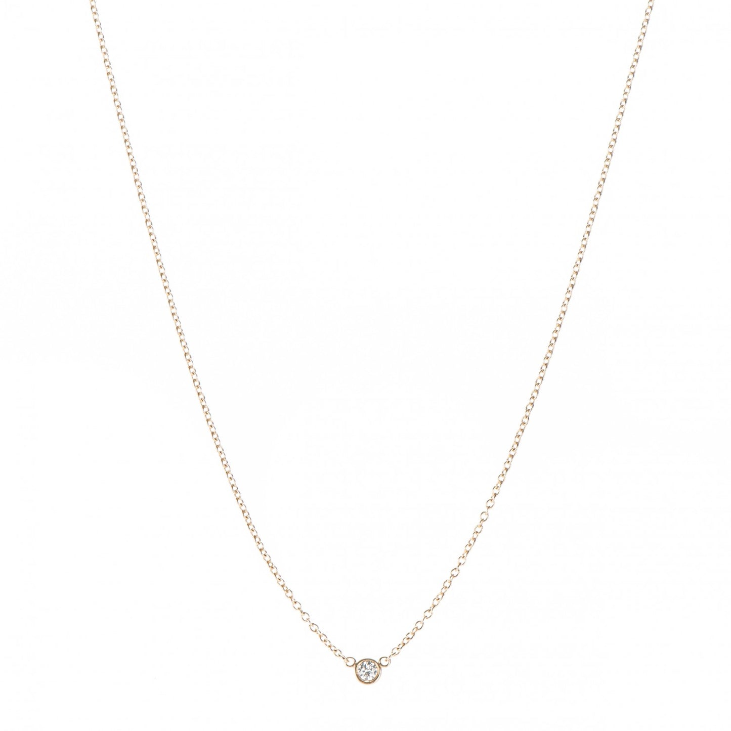 18K Yellow Gold Diamond .06ct Elsa Peretti Diamonds by the Yard Pendant Necklace