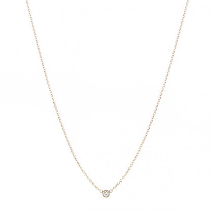 Tiffany 18K Yellow Gold Diamond .06ct Elsa Peretti Diamonds by the Yard Pendant Necklace 1 of 6