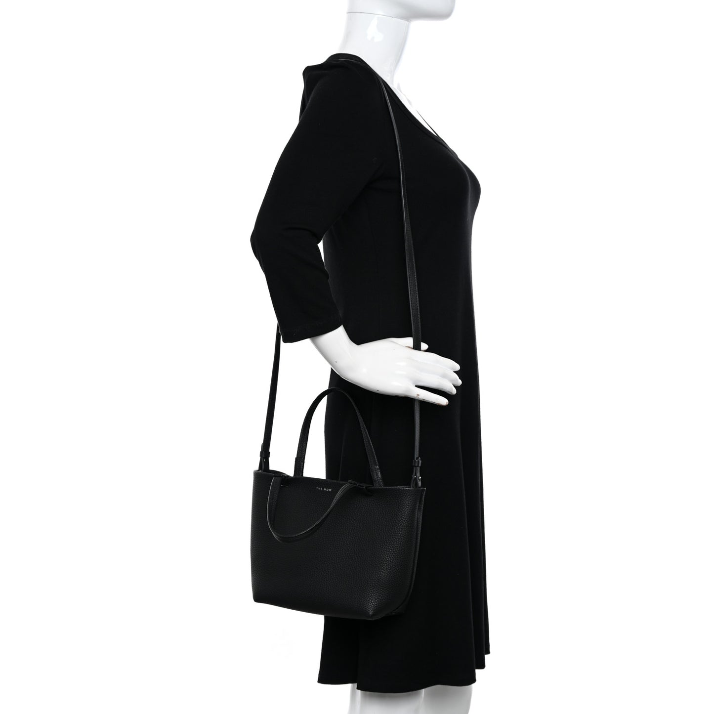Grained Calfskin Small Park Tote Black