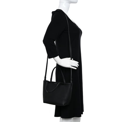 The Row Grained Calfskin Small Park Tote Black 2 of 12