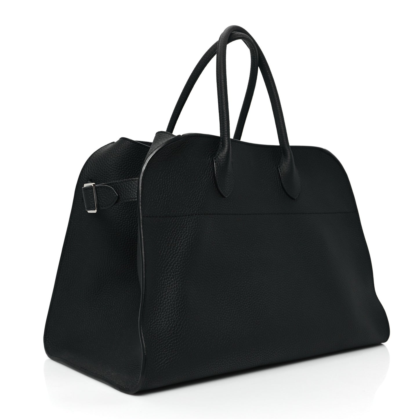 Matte Grained Calfskin Soft Margaux 15 Black