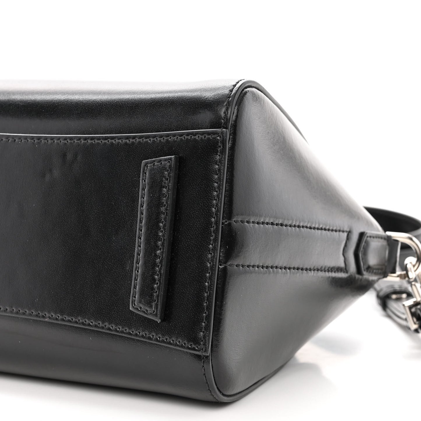 Shiny Lord Calfskin Mini Antigona Black