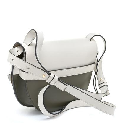 Loewe Calfskin Small Gate Crossbody Bag Khaki Green Soft White 2 of 10