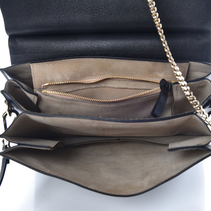 Chloe Suede Calfskin Medium Faye Shoulder Bag Black 5 of 13