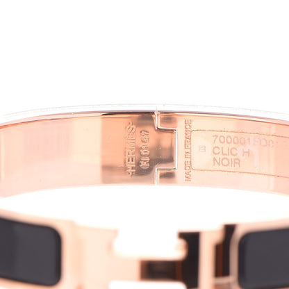 Hermes Enamel Narrow Clic Clac H Bracelet GM Black 4 of 5