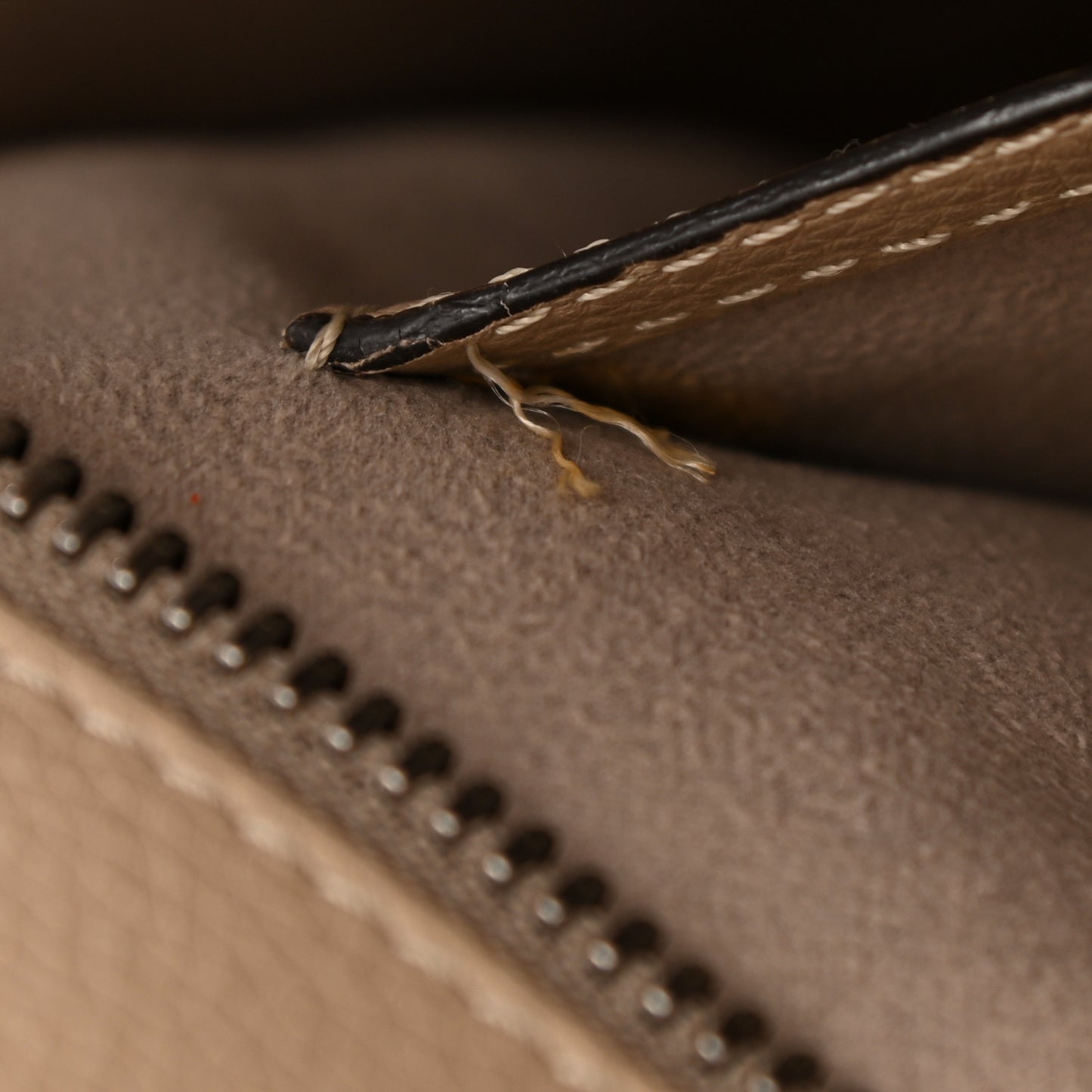 Drummed Calfskin Mini Luggage Dune